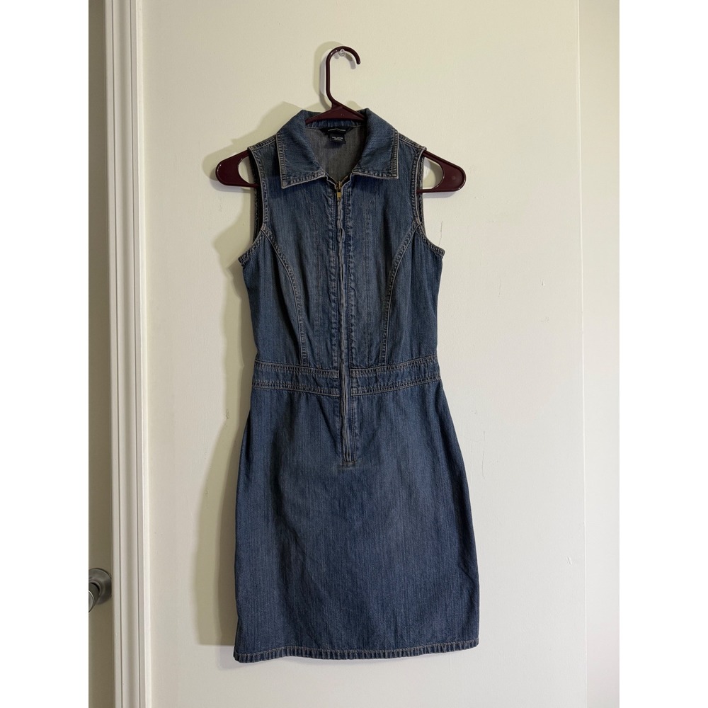 Y2K Moda International‎ Denim Dress 0 Sleeveless Western Cowgirl Grunge Retro